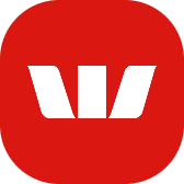 The Westpac logo featuring the white stylised "W" icon on a red rounded square background.